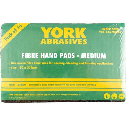 Non-Woven Hand Pad, 155 x 225mm, Silicon Carbide, Medium