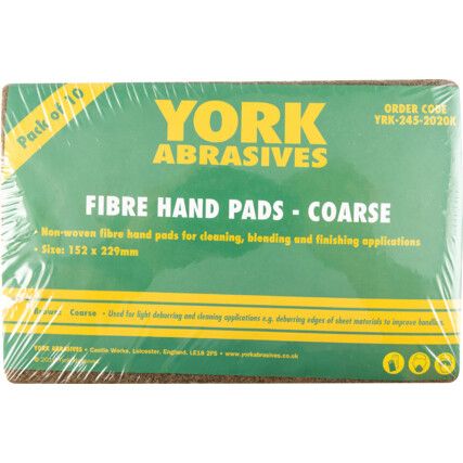 Non-Woven Hand Pad, 155 x 225mm, Aluminium Oxide, Coarse