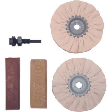 L002100020, Polishing Kit, 100mm, For Plastics, 5 Piece