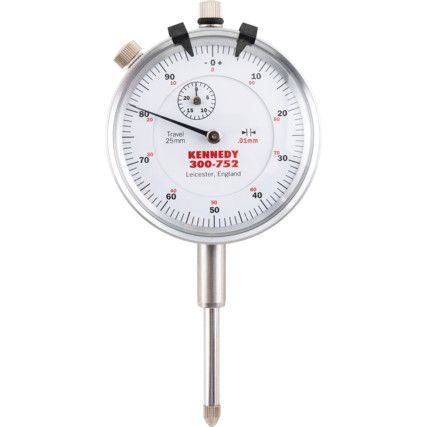 PLUNGER DIAL GAUGE 25x0.01mmx0-100