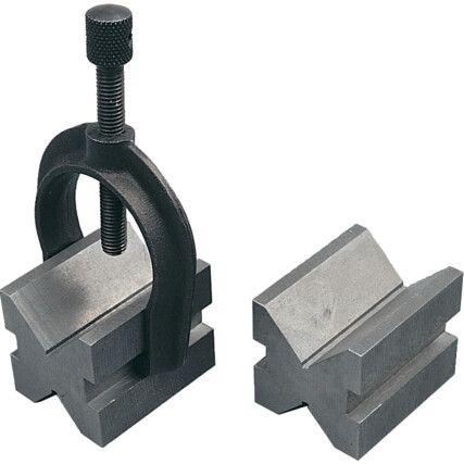 32x42x32mm WORKSHOP VEE BLOCKS C/W CLAMPS