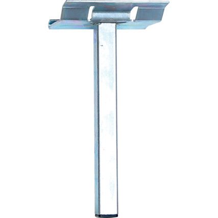 Single Prong Spigot - Square, Zinc Finish