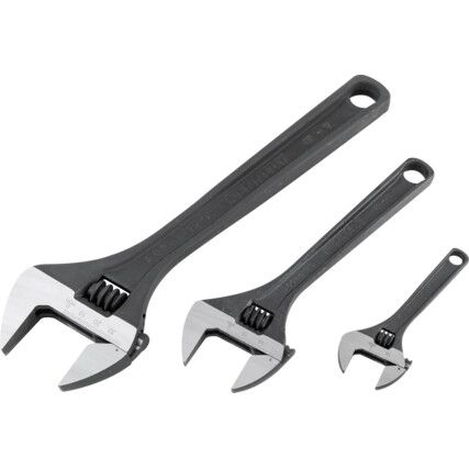 Adjustable Spanner Set, Steel, Set Of 3