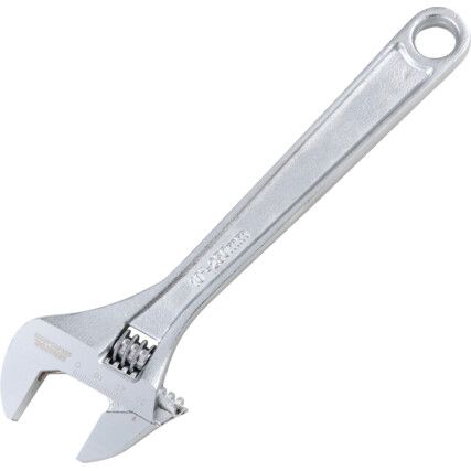 Adjustable Spanner, Drop Forged Chrome Vanadium Steel, 10in./250mm Length, 29mm Jaw Capacity