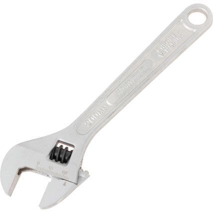 Adjustable Spanner, Chrome Vanadium Steel, 24in./612mm Length, 60mm Jaw Capacity