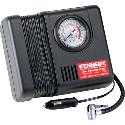 12V Compact Tyre Inflator, 0-300psi