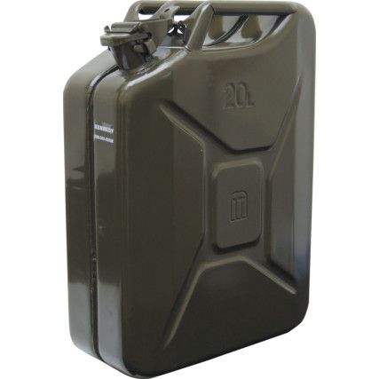 20LTR HEAVY DUTY STEEL JERRY CAN (GREEN)