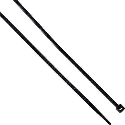 Cable Ties, Black, 2.5x160mm (Pk-100)