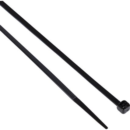 Cable Ties, Black, 3.6x200mm (Pk-100)