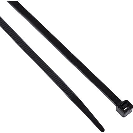 Cable Ties, Black, 4.8x200mm (Pk-100)