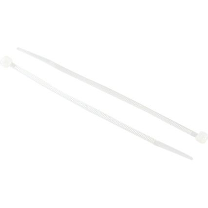 Cable Ties, Natural, 3.6x140mm (Pk-100)