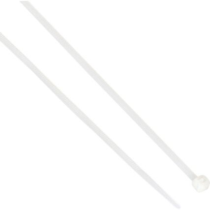 Cable Ties, Natural, 3.6x300mm (Pk-100)