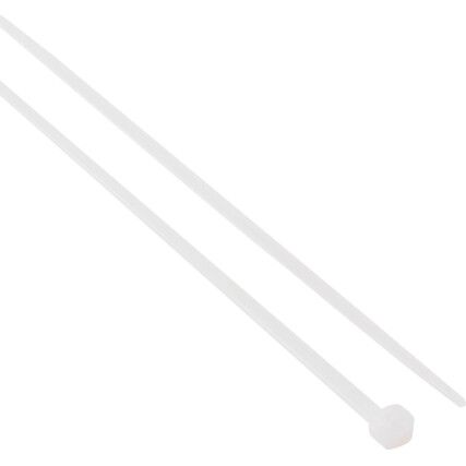 Cable Ties, Natural, 3.6x370mm (Pk-100)