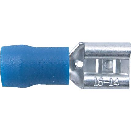 6.30mm WIDE BLUE FEMALE P USH-ON (PK-100)