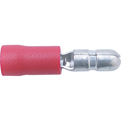 4.00mm RED MALE BULLET (PK-100)