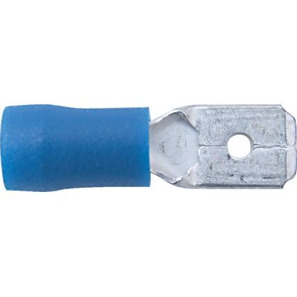 6.30mm MALE TAB BLUE (PK-100)