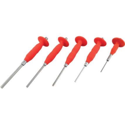 Steel, Punch Set, Point 3mm/4mm/5mm/6mm/8mm, 149mm/184mm/200mm/227mm