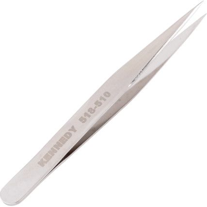 115mm, Sharp Nose Tweezers, Stainless Steel