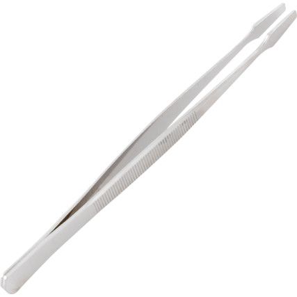 120mm, Flat Blade Tweezers, Stainless Steel