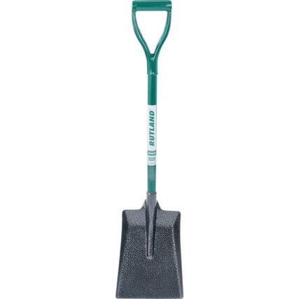 Square Mouth Shovel, 1000mm Overall Length, D-Grip Handle, Carbon Steel Blade