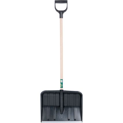 Snow Shovel, 1200mm Overall Length, D-Grip Handle, Impact Resistant ABS Plastic Blade