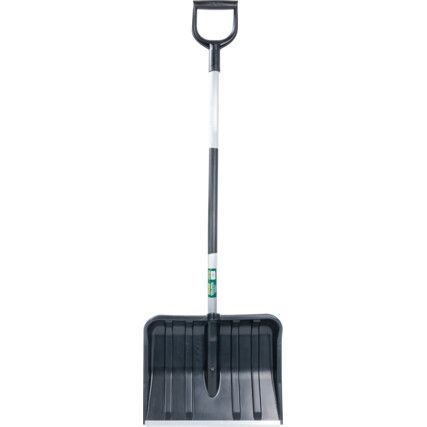 Snow Shovel, 1300mm Overall Length, D-Grip Handle, Impact Resistant ABS Plastic Blade