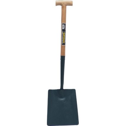 Square Mouth Shovel, 985mm Overall Length, T-Grip Handle, Carbon Steel Blade