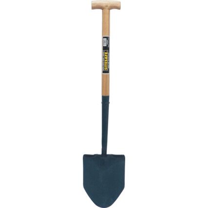 Contractors Shovel, 955mm Overall Length, T-Grip Handle, Carbon Steel Blade