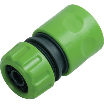 Hose End Connector, 1/2in, Plastic Material, Yellow/Black, Individual