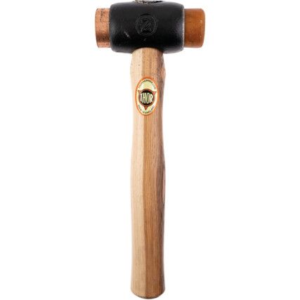 Copper / Rawhide Hammer, 37g, Wood Shaft, Replaceable Head