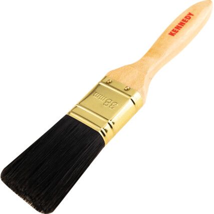 1.5in., Flat, Natural Bristle, Angle Brush, Handle Wood