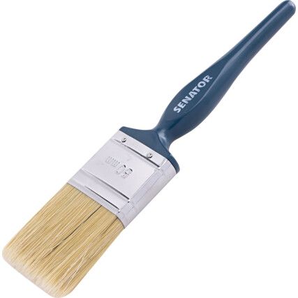 2in., Flat, Natural Bristle, Angle Brush, Handle Wood