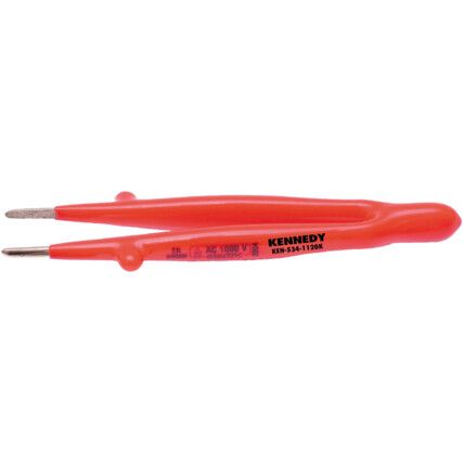 145mm, Straight Tweezers, Insulated, ESD, Stainless Steel