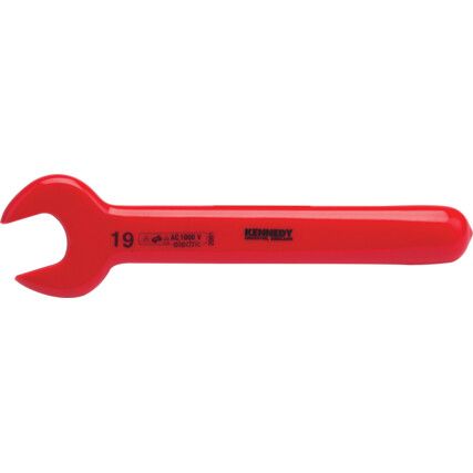 Single End, Insulated Open End Spanner, 16mm, Metric