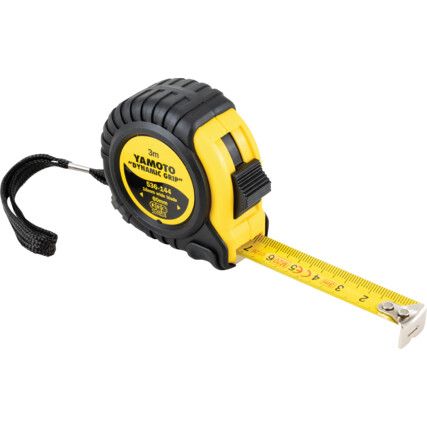 Dynamic Grip, 3m / 10ft, Heavy Duty Tape Measure, Metric, Class II