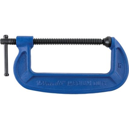 6in./150mm G-Clamp, Steel Jaw, T-Bar Handle