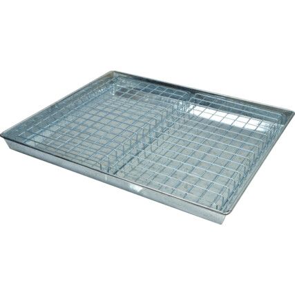 Drip Tray With Mesh, 8L Capacity, Steel, 560mm Overall Depth, 665mm Overall Width, 50mm Overall Height