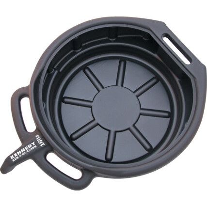 Oil Drain Pan, 16L, Plastic, Compatible with Non Corrosive Liquids