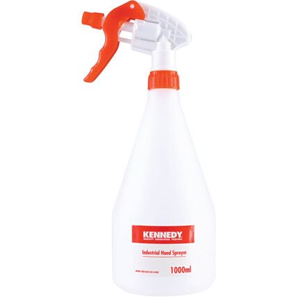 Spray Bottle, 1L, White/Red, Adjustable Spray Nozzle