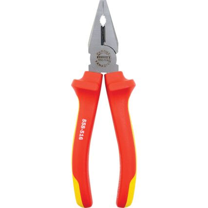 Combination Pliers, Serrated, High Carbon Alloy Steel, 180mm, VDE