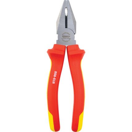 Combination Pliers, Serrated, High Carbon Alloy Steel, 205mm, VDE