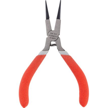 Circlip Pliers, Straight Nose, Internal, Carbon Steel, 125mm