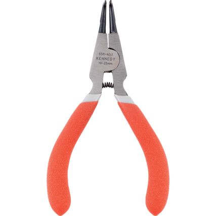 Circlip Pliers, Bent Nose, External, Carbon Steel, 125mm