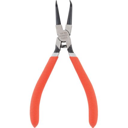 Circlip Pliers, Bent Nose, Internal, Carbon Steel, 175mm