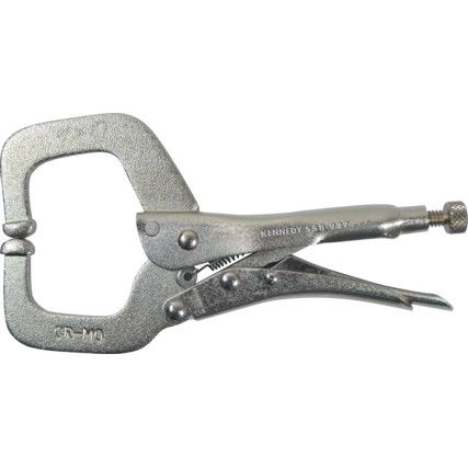 2.5in./60mm Locking C-Clamp, Steel Jaw, Ergonomic Handle