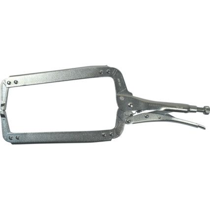 10.5in./260mm Locking C-Clamp, Steel Jaw, Ergonomic Handle