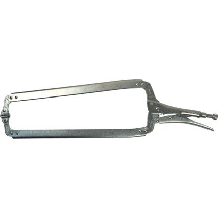 16in./400mm Locking C-Clamp, Steel Jaw, Ergonomic Handle