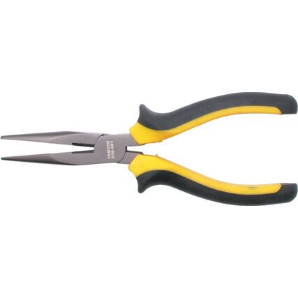 Needle Nose Pliers, Smooth, Steel, 190mm