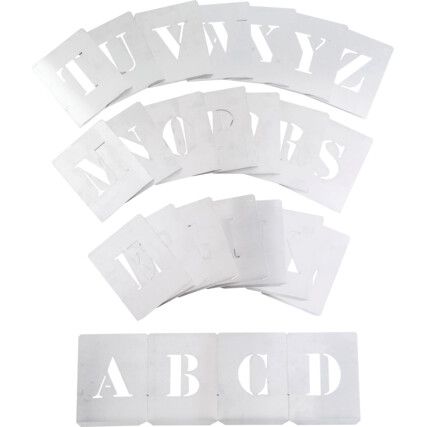 A to Z, Zinc, Stencil, 200mm Character Height, Set of 26