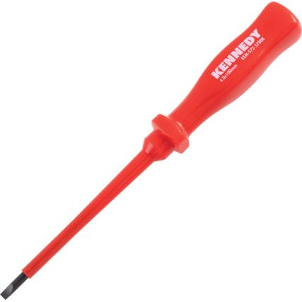 Insulated Electricians Screwdriver Slotted 4mm x 100mm